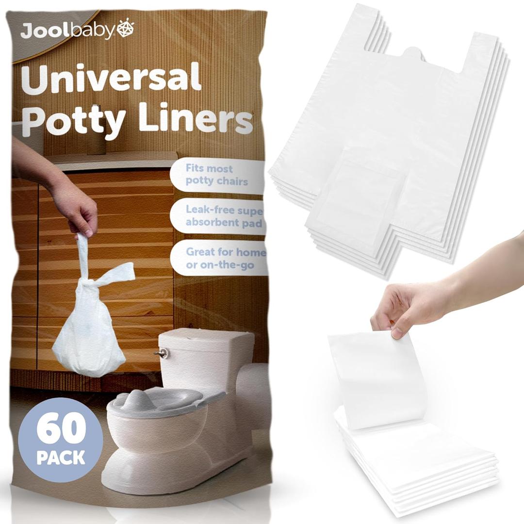 Disposable Potty Liners  Universal Fit for Potty Chairs, Super-Absorbent (60 Count)  Jool Baby