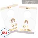 2 x Canopy Street Modern Rainbow Closet Clothing Dividers/Trendy Rainbow Closet Organizers / 10 Newborn To 4T Clothes Organization Dividers / 4" x 6" Flat Boho Baby Nursery Divider Set