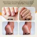 PELCAS 8 in 1 Cordless Nail Drill, Electric Nail Filer 5 Speeds Manicure & Pedicure Kit with LED Light, Electric Foot Callus Remover for Foot Callus, Toenail, Thick Nails, Finger Nails Golden