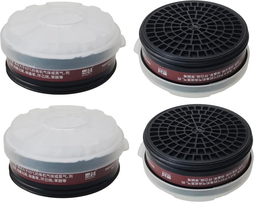LDY-3 P-A-1 Filter Cartridge Against Organic Vapors and Dust for Respiratory Protection,Screw Type,4 Pcs