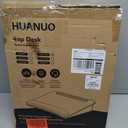 HUANUO Lap Laptop Desk - Portable Lap Desk with Pillow Cushion, Fits up to 15.6 inch Laptop, with Anti-Slip Strip & Storage Function for Home Office Students Use as Computer Stand - Black, Medium