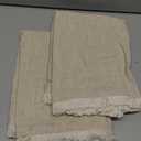 decorUhome Summer Decorative Neutral Linen Fringe Throw Pillow Covers Set of 2 Natural Beige Pillow Covers with Tassels Soft Farmhouse Boho Accent Pillow Cases for Couch Bed Sofa 20x20 Inch
