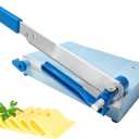 Cheese Slicer Cutter with Board, Adjustable Thickness function,Multipurpose Cheese Slicers for Block Cheese,Can Easily cutting Cheese, Strong Cutting Suitable for Cutting Sausage,spam,Cucumber, Jerky