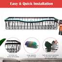 Metal Hat Racks for Wall, Upgraded Non-Slip Design Keeps Each Cap in Place, Baseball Cap Organizer Holds Up to 40 Caps, Wall Mounted Hat Organizer and Storage for Display and Holder, Black