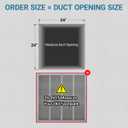 24 x 24 Inch (Duct Opening) Return Air Vent Cover, Louvered Steel HVAC Grille for Wall and Ceiling, White Powder-Coated Rust-Resistant Finish, Decorative Design, Easy to Install