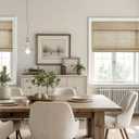 HOMEIDEAS 100% Ramie Cordless Roman Shades for Indoor Windows, W32 X L60