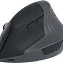 Unipows Ergonomic Vertical Mouse, Wireless Type C Rechargeable, Silent, Black, Right Handed, Mac/PC Compatible