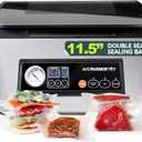 Avid Armor USV32 Chamber Vacuum Sealer Machine for Foods, Soups & Liquids
Premium Vacuum Food Sealer w/Glass Lid; 11.5” Commercial Dual-Wire Meat Sealers Vacuum Packing Machine for Food Storage