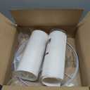 Set of 2 Pure White Linen Drum Lamp Shade 13" Top x 13" Bottom x 10" High (Spider) Contemporary Lamp Shades for Table Lamps & Bedside Lamps Replacement Lampshade - GO&SO - Assembly is Required