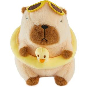Capybara Plush Toys - 10'' Soft and Cute Capybara Plushies Pillow Capibara Stuffed Toy, Kawaii Capibara Stuffed Animal Plush for Home Dcor or Gift (Swimming Circle)