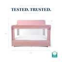 Baby Delight Lunaire Full Size Crib | Breathable Mesh Baby Crib | Tool-Free Assembly Baby Bed | 100% GOTS Certified Organic Cotton Fabric | Organic Rose
