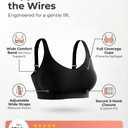 SHAPERMINT Bralettes for Women with Support - Adjustable Wireless Support Bra, Full Coverage No Underwire Seamless Bra (Black, XXXL)