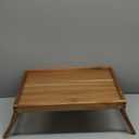 VaeFae Acacia Bed Table Tray, Wooden Breakfast Tray with Folding Legs, Bed Tray for Eating and Laptop, Eating Trays for Bedroom (Medium)