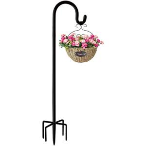Shepherd Hooks Outdoor 48 Inches for Lanterns Heavy Duty Shepherd Stand Plant Hanger Yard Hooks for Solar Lights, Bird Feeder, Wedding, Mason Jar, Planter Pot, Adjustable Height