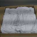 Oudain 60 Pcs White Spandex Chair Covers with Skirt for Dining Wedding