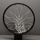 Basketball Rim Replacement, Single-Spring Breakaway Basketball Rim Outdoor Indoor, Universal 18 Inch Heavy Duty Basketball Hoop Rim and Net (BLACK)