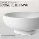 Large Decorative Bowl for Home Decor  Concrete Fruit Bowl for Kitchen Counter | Key Bowl for Entryway Table | Pedestal Bowl for Modern Decor | Coffee Table Centerpiece