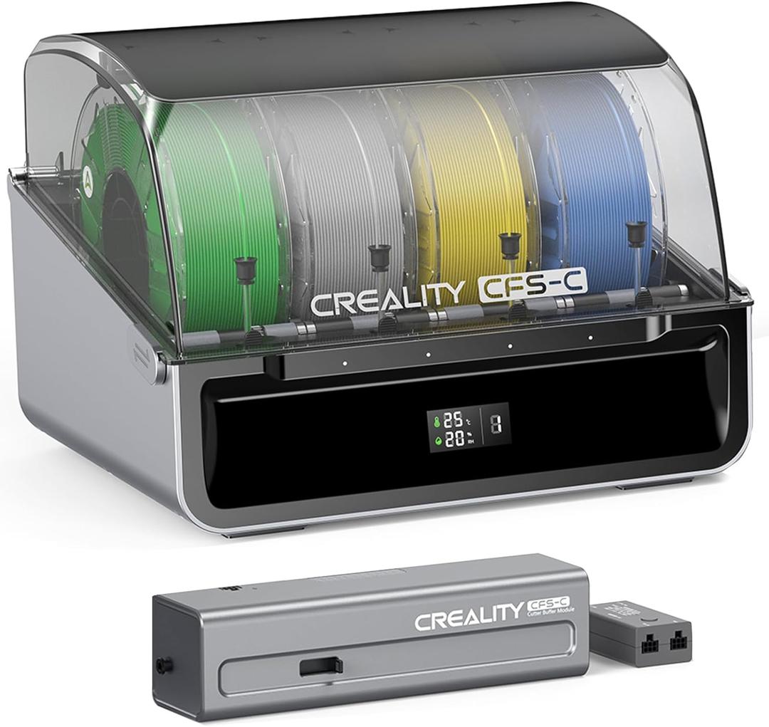 Official Creality CFS-C, Multicolor Printing Upgraded Filament System Easy Installation External Cutter and Buffer One-Stop Retrofit for K1 SE, K1, K1C, K1 Max 3D Printers