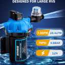2026 Upgraded Kohree RV Fresh Water Pump 7.5GPM 70PSI, 12V DC Water Pump, Self-Priming, Upgraded Five Chamber Diaphragm Pump with Heavy Duty Pressure Switch and Strainer for RV, Marine, Yacht, Caravan