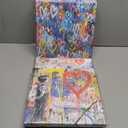 Biufo Banksy Canvas Wall Art Prints Pop Graffiti Street Art Pictures for Bedroom Living Room Wall Decor (12"x12"x4Pcs) (Blue)