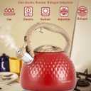 Tea Kettle,2.5 Quart Stovetop Tea Kettles Loud Whistle,Food Grade Stainless Steel Water kettles for Stove Top with Anti-hot Ergonomic Handle,Suitable for All Heat Sources