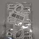 Amazer Plastic Shower Curtain Hooks, Double Shower Curtain Rings, Shower Rings for Shower Curtain, White Shower Hooks for Curtain Liner Bathroom - 12 Pcs