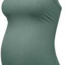 PACBREEZE Women's Maternity Tank Top U-Neck Sleeveless Pregnancy Basic Clothes Vest,.M