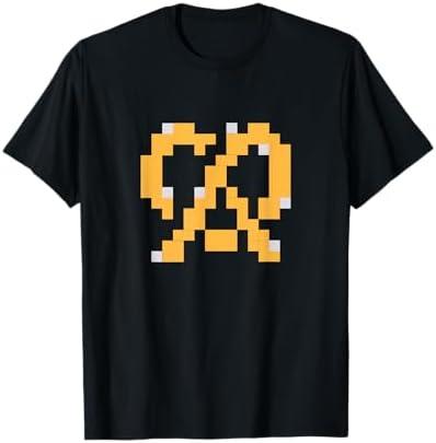 Pixel Pretzel 80s Video Game Easy Halloween Group Costume T-Shirt. Size S.