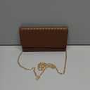 U+U Crossbody Bags for Women, Small Leather Bag with Removable Chain, Card Slots & Phone Pocket - Lightweight Purse Wallet (Brown)