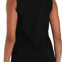 Women's Sleeveless Workout Tank Top Athletic Quick Dry Sports Shirt Loose Fit Gym Activewear for Running Yoga Summer (Black, M)