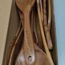 12 Pack Wooden Spoons for Cooking - Natural Teak Kitchen Utensils Set with Spatulas (4-6 Pieces)