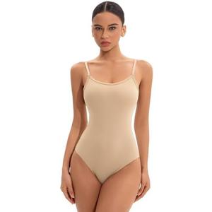 Sanstrong Ballet Camisole Leotard Women Gymnastics Dance Bodysuit Undergarment Nude Black Tank Undergarment, Medium