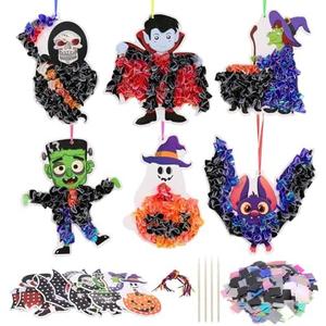 Fennoral 12 Pack Halloween Craft Kit for Kids Make You Own Poke in Arts and Crafts DIY for Kids Boys Girls Party Supplies Halloween Decoration