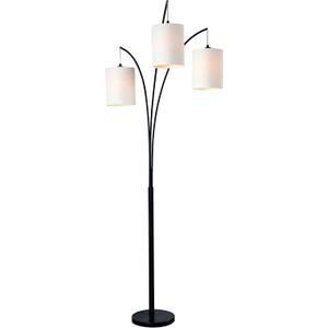 Kenroy Home Leah Modern Arc Floor Lamp, Black, 87.5 Inch Height, 31.5 Inch Width, 31.5 Inch Depth