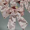 7 x Bow Hair Clips for Girl, Color Pink