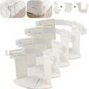 Dyale Bed Sheet Holders, Heavy Duty Straps for Fitted Sheets, Secure Fasteners for Twin Queen King Mattress Sizes (Ivory White)