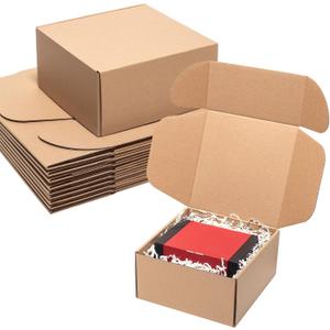 8x8x4" Shipping Boxes 25 Pack Mail Box Brown Corrugated Cardboard Mailing Boxes for Small Business, Kraft Medium Literature Mailer Packaging Supplies