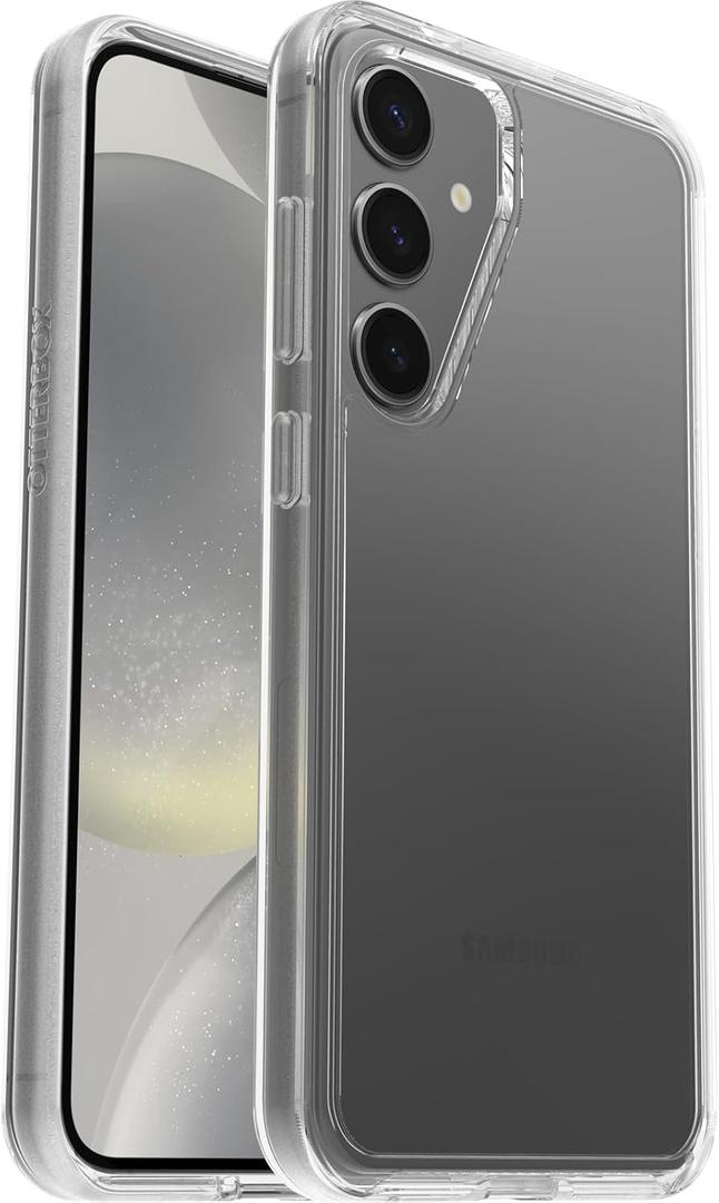 OtterBox Symmetry Case for Samsung Galaxy S24 Plus, Clear - Slim Protective Phone Case, Stylish Drop Proof, Shockproof Wireless Charging, Anti-Scratch Hard Shell, Raised Screen Bumper