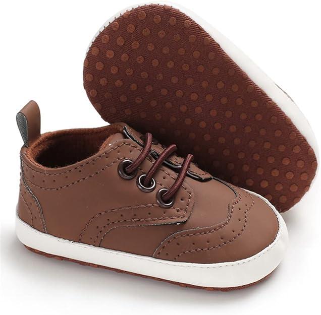 LAFEGEN Baby Boys Girls Classic PU Leather Loafers Soft Sole Oxford Dress Shoes First Walking Flat Moccasins Casual Sneaker 13 months