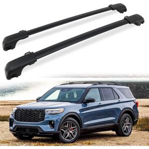 330 LBS Lockable Roof Rack Cross Bars Fit for Ford Explorer 2026 2025 2024 2023 2022 2021 2020 with Side Rails Cargo Carrier CrossBars Luggage Accessories