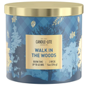 Candle-lite Fall Scented Candles, Fresh Greens with Rosewood and Cedarwood, 14 oz 3-Wick Jar Candle, Proudly Poured in The USA, Autumn Home Decor, 45 Hours of Burn Time, Ideal Gift for Men and Women