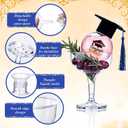 30 Set Graduation Party Favor Refillable Plastic Ball Decorations with Mini Caps & Cup Ornaments Congrats Grad Hanging Decor for Class of 2026(Blue)