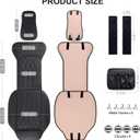BEITK 2 Pack Leather Front Car Seat Covers, Universal Sideless Car Seat Protectors with Storage Pocket and Seat Belt Pads, Waterproof Automotive Seat Cover for Cars Trucks SUV(Black)
