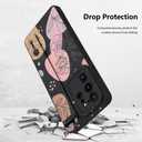 Case for Samsung Galaxy S20 Ultra 6.9 inch 2020 Released, Silicone Case with Strap for Women Girls Cute Floral Flowers Adjustable Wristband Kicktand Cover for S20 Ultra, Black Flower