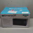 Emerson MW7302B Compact Countertop Microwave Oven with Touch Control, LED Display, 700W, 10 Power Levels, 6 Auto Menus, Glass Turntable and Child Safe Lock, 0.7 Cu., Ft. Black