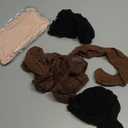 Fourluoo 3 Pairs Women's Lace Socks Thigh High Stocking with Lace Trim Fishnet Lolita Boot Socks Hollow over Knee Stockings (Medium, Black, Skin Color, Brown)