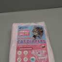 Pet Soft Disposable Cat Diapers - Diaper for Female & Male Cats, Puppy Doggie Diapers for Female Dogs with Adjustable Foam Tail Hole, X-Small (24Pcs, PK Flowers)