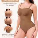 Strapless Shapewear for Women, Seamless Tummy Control Shapewear Bodysuit, Under Dress Brief Body Shaper, Large