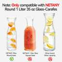 Replacement Lid Compatible with NETANY 1 Liter 35oz Glass-Carafe, Only lid (4 Pack)