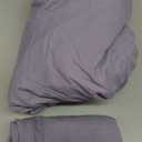 MILDLY Super Soft Duvet Cover - 100% Washed Microfiber Grayish Lavender Comforter Cover Set 3 Pieces with Zipper Closure & Corner Ties (No Comforter) (Queen (90"x90"))